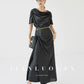 Huanzi custom pleated short-sleeved top + high-waisted heavy kneaded pleated shape split skirt suit