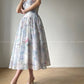 Aconiconi  high-end V-neck A-Line Vintage printed tea summer dress- Yufu fairy