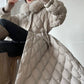 Aconiconi Elegant Duck Down Long Sleeve Hooded Long Fur Winter Coat -  He Xu Ling Hua