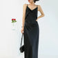 Huanzi satin French high-end slip long dress - Chine