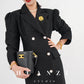 Huanzi vintage retro fishtail timeless classic long coat jacket - Micewo