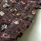 Aconiconi Autumn Floral print French A line brown cottage Dress- Samba Moon