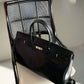 Soft faux leather platinum large tote crossbody shoulder travel tote carryon bag