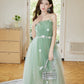 DOLLY Luxury Gradient Puffy Tube Top Sleeveless Long Princess Dress-HARIS