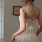 DOLLY Elegant Off White Sleeveless Sequin Long Wedding Guest Dress-Star