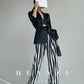 Huanzi high-end striped high-waist wide leg pants - Nuna