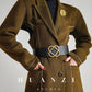 Huanzi high-end waist sheep wool double-sided autumn winter coat - fiee