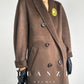 Huanzi high-end double-sided cashmere wool tweed blazer  coat - Vellor