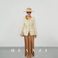 Huanzi spring autumn heavy couture tweed coat jacket - Kindr