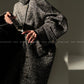 Luxury full Winter Coat Bubble gum Pink Inkstone wool long coat - Lanshan