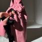 Luxury full Winter Coat Bubble gum Pink Inkstone wool long coat - Lanshan