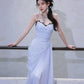 DOLLY Elegant Light Purple Greek Style Sleeveless Bandage Pleated Long Dress-Fog