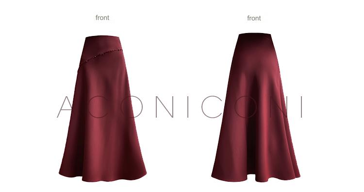 Aconiconi Elegant Wine Red Retro High Waist Long Maxi Skirt- Freud's love poems