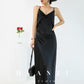 Huanzi satin French high-end slip long dress - Chine