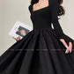 Aconiconi Elegant Black French Sleeveless High Waist Tutu Dinner Dress- Baileys