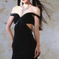 DOLLY  High End Black Off Shoulder Sequin Tube Top Long Banquet Dress-Maris