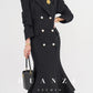 Huanzi vintage retro fishtail timeless classic long coat jacket - Micewo