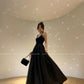 Aconiconi Elegant Black French Sleeveless High Waist Tutu Dinner Dress- Baileys