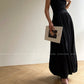 Aconiconi Elegant Black strapless Long Tube Top Dinner Dress  - Hibiscus evening