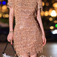 Quality Haute couture hand-cut tassel beaded pieces embroidered cocktail dress