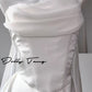 DOLLY Luxury White Bandeau Stain High Waist Long Wedding Dress-Lola