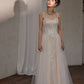 DOLLY Elegant Off White Sleeveless Sequin Long Wedding Guest Dress-Star