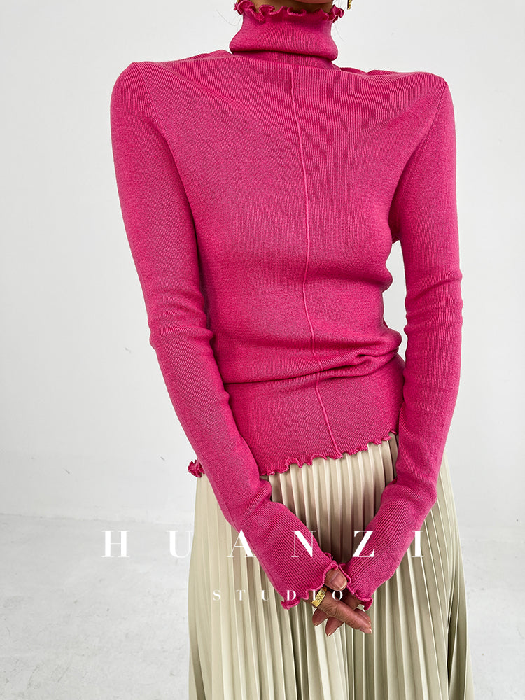 Huanzi custom turtleneck pullover knitted sweater autumn winter - Bililly