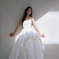 DOLLY Elegant White Tube Top Long Puffy High Waist Wedding Dress-GRACE