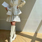 Aconiconi| autumn winter sequins French tweed jacket short skirt - Moonset Star Sea