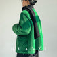 Huanzi green imitation fur autumn winter coat - Miiw