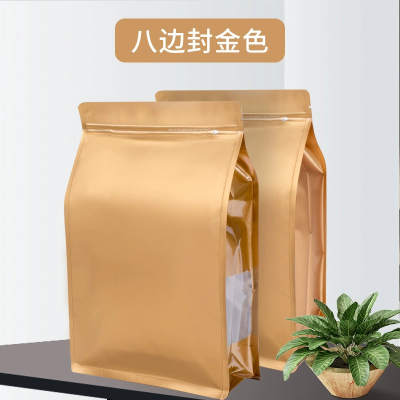 Tea packaging bag ziplock bag aluminum foil octagonal seal stand up bag green tea black tea flower tea loose tea pu'er tea seal bag