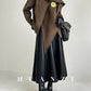 Huanzi wool tweed autumn  winter short cashmere double-sided coat - Talfy