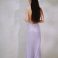 DOLLY Purple Chinese Style Hater Neck Button Sequin Long Wedding Guest Dress-Mama