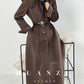 Huanzi French Hepburn style high-end double-sided cashmere wool tweed coat - Siriio