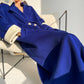 Huanzi high-end blue double-sided cashmere women 's wool coat - Marumi