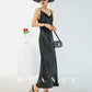 Huanzi satin French high-end slip long dress - Chine