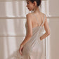DOLLY Luxury Sliver Sleeveless Glitter Slim Fit Long Banquet Dress-SWATTIE