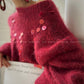 Fold Streamer Weaving Shadow Alpaca Lazy Sweater - hbye