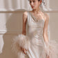 DOLLY Luxury Sliver Sleeveless Glitter Slim Fit Long Banquet Dress-SWATTIE