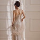 DOLLY Luxury Sliver Sleeveless Glitter Slim Fit Long Banquet Dress-SWATTIE