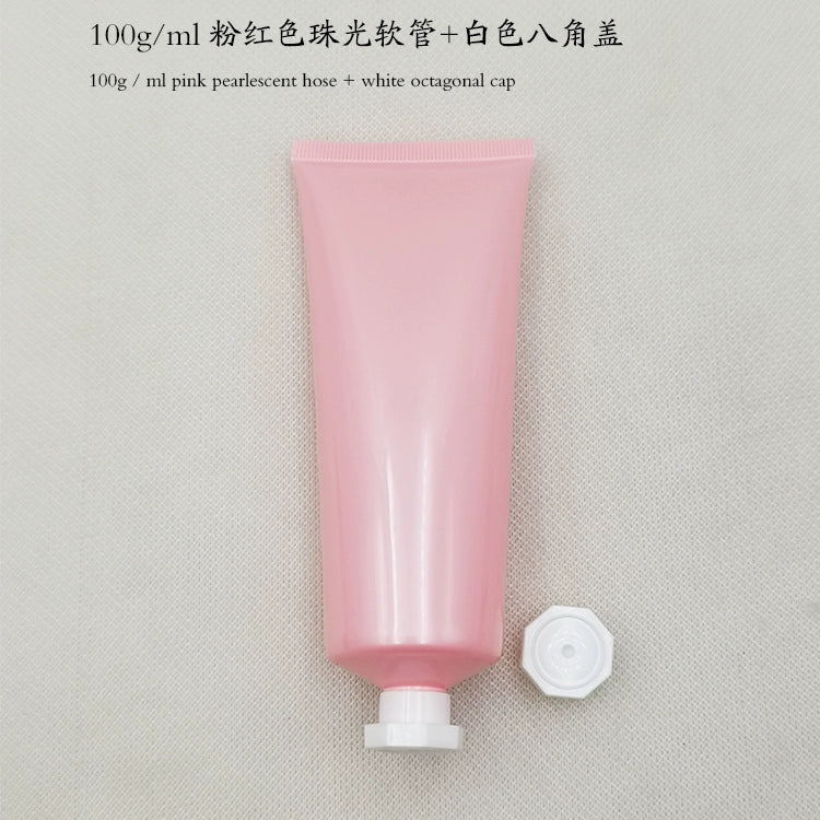 Spot 100gml custom skin care products, cosmetics, facial cleanser, hand cream, pink hose, sub-bottle, packaging material tube