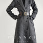 Huanzi high-end waist sheep wool double-sided autumn winter coat - fiee