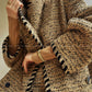 Aconiconi| Caramel wool jacket loose cropped tweed coat suit and skirt hip- Cocoa