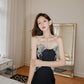 DOLLY Luxury Black Sleeveless Off Shoulder Diamond Tube Top Long Slit Dress-CLAUDIA