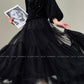 Aconiconi Elegant High Waist Ruffle Mesh Princess Long midi layered Skirt- Quiet Shadow Quicksand