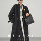 Huanzi tailoring couture minimalist double-sided cashmere wool tweed mid-length coat - Gaue