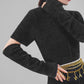 Huanzi French backless Hepburn black elegant mid-length autumn winter dress