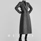 Huanzi high-end waist sheep wool double-sided autumn winter coat - fiee