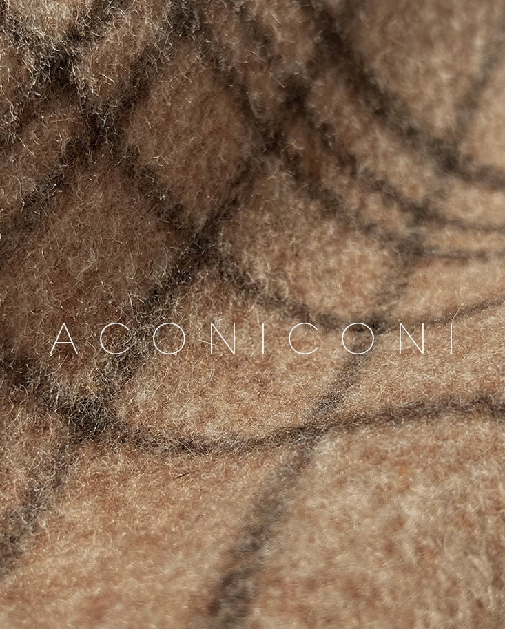 Chestnut double-faced wool winter coat- Mountain wild