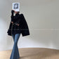 Aconiconi|Cloak Jacket Sleeve Loose Knit Shawl Shoulder Sweater - Snow Lovers
